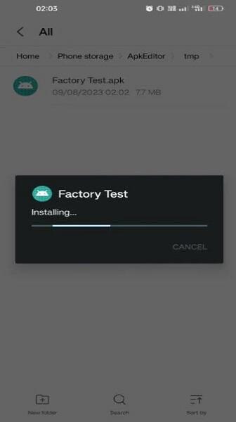 Factory Test APK Android 12