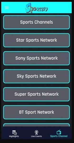 Sportzfy TV App APK