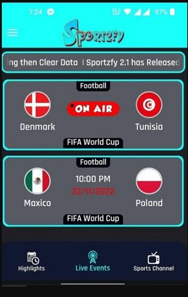 Sportzfy TV download for Android