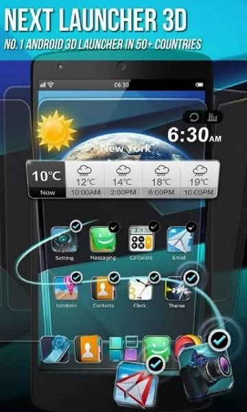 Next Launcher 3D Shell APK for Android