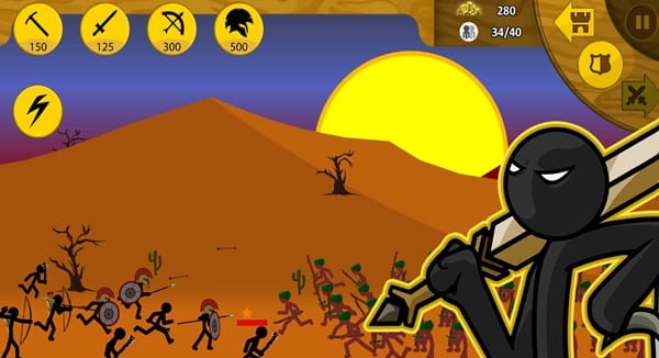 Stick War Legacy MOD APK unlimited gems and gold and upgrade 999 army