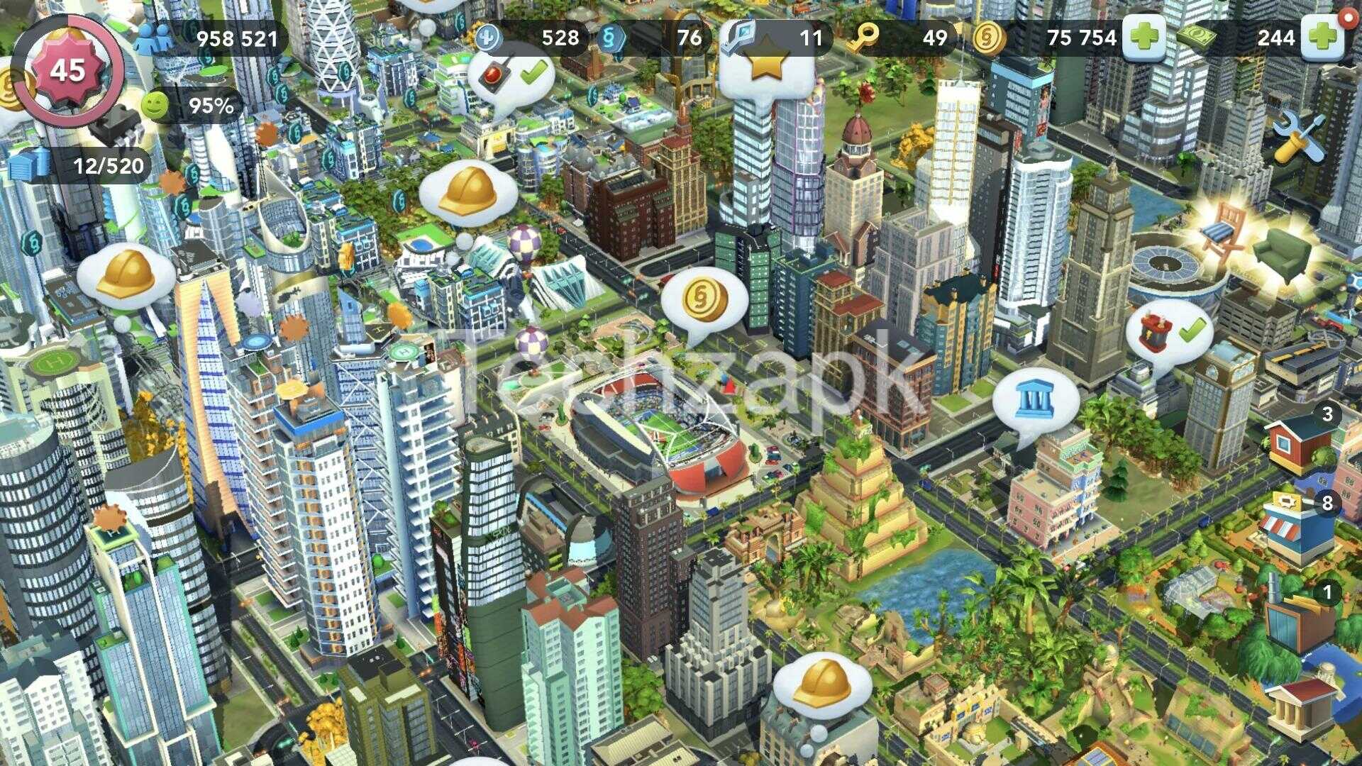 SimCity BuildIt Mod APK Unlimited Keys