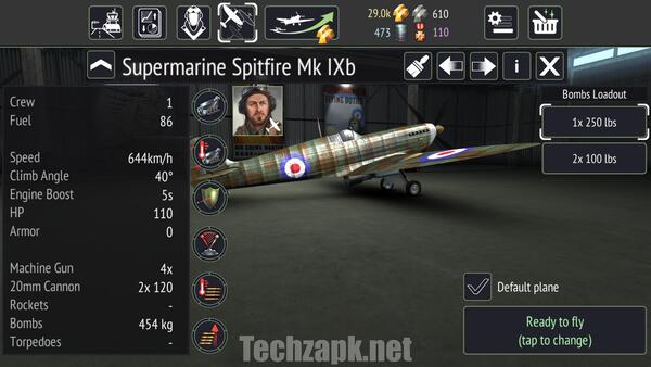 Warplanes WW2 Dogfight Mod APK Free Shopping