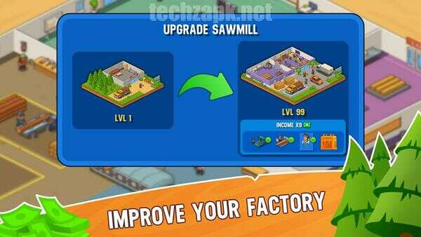 Lumber Inc Mod APK Unlimited Diamonds