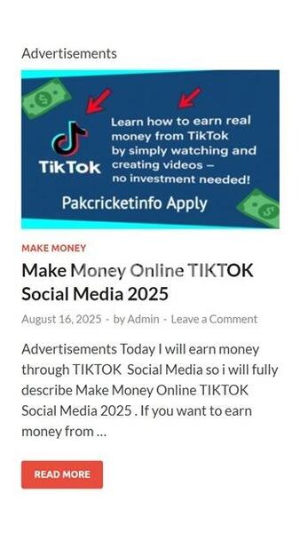 Pakcricketinfo APK Online Earning
