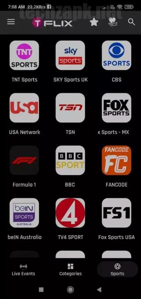 TFlix Sports APK Offline